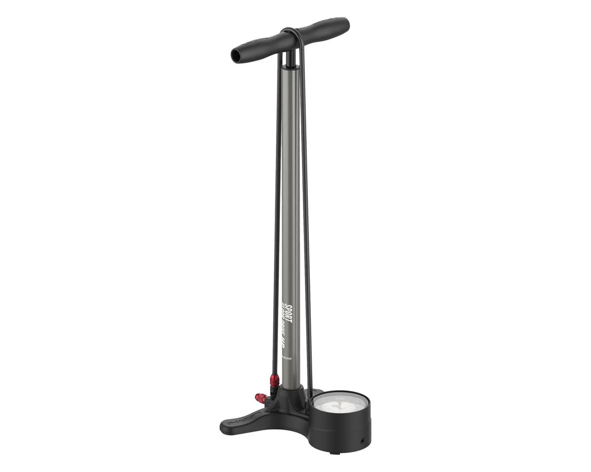 Lezyne Steel Floor Drive Pump (Grey) (ABS-1 Pro Chuck) (Presta/Schrader Valve Compatible)